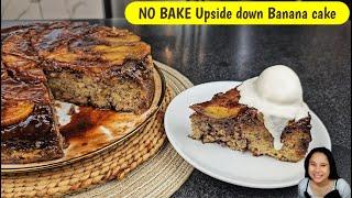 NO BAKE Upside Down Banana Cake!