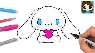 How to Draw Cinnamoroll Love Holding a Heart Easy | Sanrio