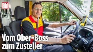 Hier fährt der DHL-Chef selbst Pakete aus | BILD REPORTAGE