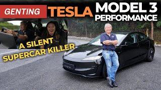 Silent Supercar-Killer Tesla Model 3 Performance Tested on Genting