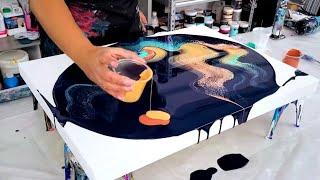 Need A Laugh? My Husband Does My Voice Over - Abstract Fluid Acrylic Painting - Acrylic Pouring