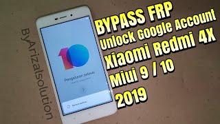 Bypass Frp Unlock Remove Google Account Xiaomi Redmi 4x Santoni Miui 9/10 No Pc 2019