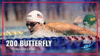 Thomas Heilman Gets Gold in Men's 200 Butterfly | 2022 Speedo Winter Junior Championships East