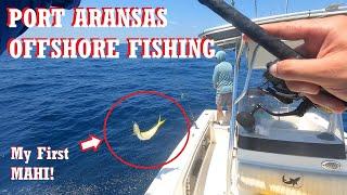 Port Aransas OFFSHORE Fishing! Catching MAHI-MAHI off a BUCKET in 140 FEET of Water!