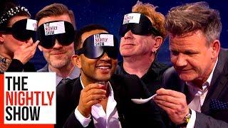 Gordon Ramsay Blindfolding Celebs & Feeding Them Strange Foods | COMPILATION