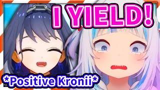 Kronii's Positive Energy Scares The Sh*t Out of Gura 【HololiveEN】