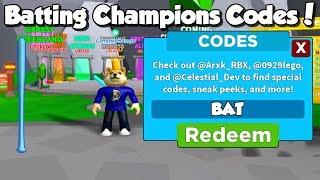 *ALL WORKING* BATTING CHAMPIONS CODES! | Roblox Batting Champions!