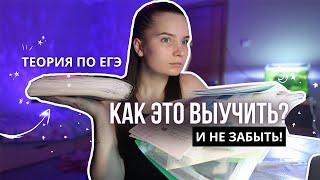 #6 УЧИ и НЕ ЗАБЫВАЙ ЛЮБУЮ ТЕОРИЮ по этой системе! / ЕГЭ 2023