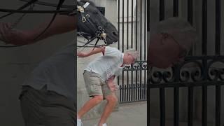 HORSE TERRIFIES MAN OFF BALANCE! ️ | Horse Guards, Royal guard, Kings Guard, Horse, London, 2024