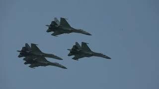 MAKS 2019 4 X Sukhoi Su-35S Russian Falcons