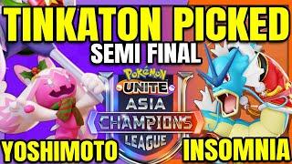 TINKATON PICKED?! Yoshimoto vs INSOMNIA - ACL Japan | Pokemon Unite