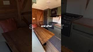 Travel trailer renovation before & after! #rvrenovation #camperrenovation #rvlife #rvliving #rvreno