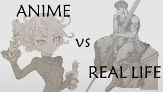 How to Draw Anime vs Real Life