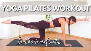 60 MIN INTENSE FULL BODY YOGA PILATES WORKOUT | Intermediate Level | No Equipment