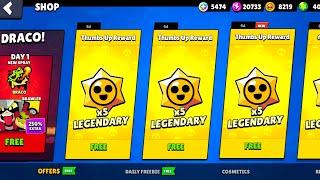 Here is FREE 5 LEGENDARY STARR DROPS  Thumbs Up Rewards  Brawl Stars