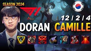 T1 Doran CAMILLE vs CASSIOPEIA Top - Patch 14.24 KR Ranked | lolrec