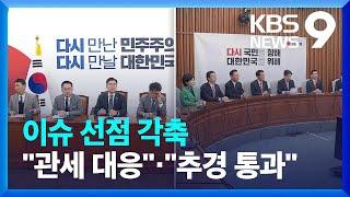 민주당, 정부에 정당정책협의회 제안…국민의힘, 10조 추경 재검토 [9시 뉴스] / KBS  2025.04.08.