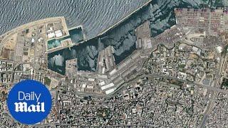 Beirut satellite images show port before and after explosion