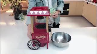 Popcorn Machine Mini Electric Popcorn Maker Retro Carnival Corn