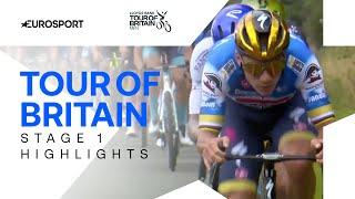 WELL DESERVED WIN!  | Tour of Britain Stage 1 Highlights | Eurosport Cycling