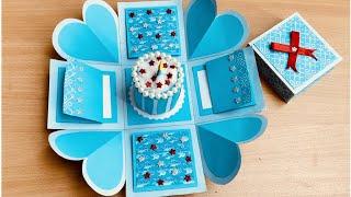 DIY - Explosion Box Tutorial | Birthday Box | How to Make Explosion Box | Scrapbook | Scrap Book