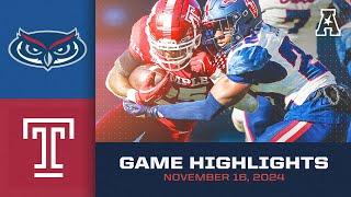 Game Highlights: Florida Atlantic vs Temple (Nov. 16, 2024)