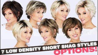 ARE YOU LOOKING for LOW DENSITY WIG OPTIONS? | 7 SHORT SHAG STYLES TO CONSIDER! |  NATURAL LOOKING!