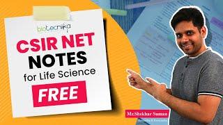 CSIR NET Life Science Notes PDF Available For FREE Download