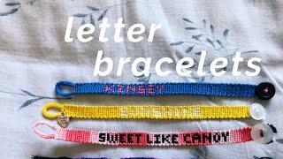 name/letter friendship bracelet tutorial! (advanced)