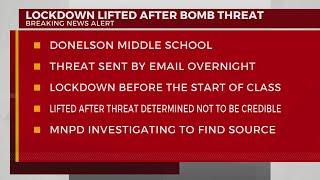 Donelson Middle School threat deemed ‘not credible’