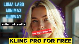 Use Kling PRO Ai For FREE, No Watermark, Fast Generations || Ai Text to video