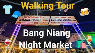 Exploring Bang Niang Market Night Market In Khao Lak, Thailand! | Virtual Walking Tour June 2024