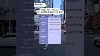  Best Australian Universities by Subject  | Study Abroad