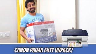 CANON PIXMA E477 - Unboxing , Setup & Review | How To Setup Canon Printer | Vlog 123