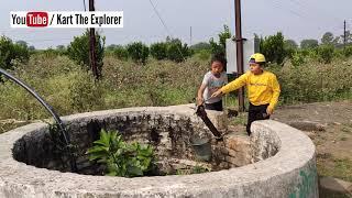 City Kids Fetching Water From Well - Fun in Village