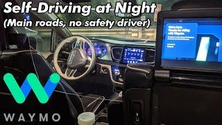 Testing Waymo Self-Driving Cars at Night (Part 2 of 3) | JJRicks Rides With Waymo #6