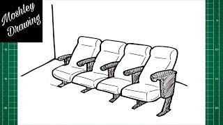 How to Draw Cinema Seats Step by Step