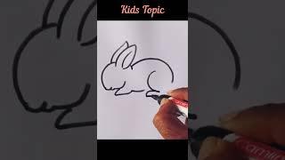 How to draw a Rabbit easy outline drawing tutorial#shorts