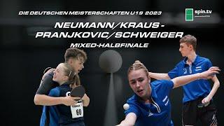 Neumann/Kraus - Pranjkovic/Schweiger I Mixed-Halbfinale Tischtennis-DM U19 2023