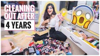 Cleaning out/ Organizing my entire makeup collection after 4 years || Organize with Kritika