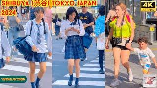 4k hdr Japan travel 2024 | Walk in Shibuya (渋谷) Tokyo Japan |  Relaxing Natural City ambience