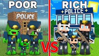 Mikey's POOR POLICE Family vs JJ's RICH POLICE Family - in Minecraft (Maizen)