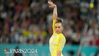 Rebeca Andrade SECURES SILVER with floor routine in women’s all-around | Paris Olympics | NBC Sports