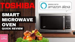 TOSHIBA Smart Microwave Oven | ML-EM34P(SS) Smart Countertop Microwave Oven Compatible with Alexa