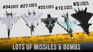 Fighter Aircraft with Most Missiles - Weapon Payload Comparison 3D