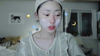 잠 안 올 때 보면 좋은 영상같이 잘 준비해요, 요즘 나의 피부관리법 *유사asmr* night skincare