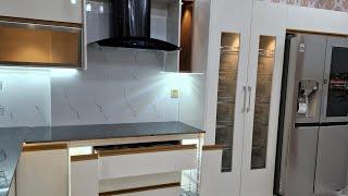 Modular kitchen design 2023 / Worktop,Cabinet  Complete Kitchen Organization/ ab interior