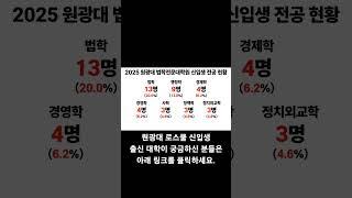2025 원광대 로스쿨 어떤 사람들이 갔을까? #지식저장소 #로스쿨입시 #대학순위 #원광대로스쿨