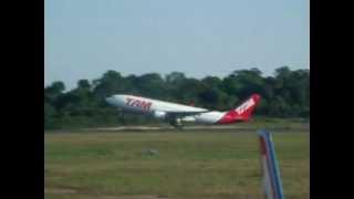 TMA manaus decolagem AIRBUS A330-203 PT-MVH da TAM