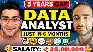 How He Became a Data Analyst after A Gap of 5 long Years - Data Analyst ( Step by Step ) In 6 Months